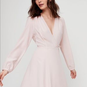 Aritzia Wilfred Diane Silk Wrap Dress Small NWOT